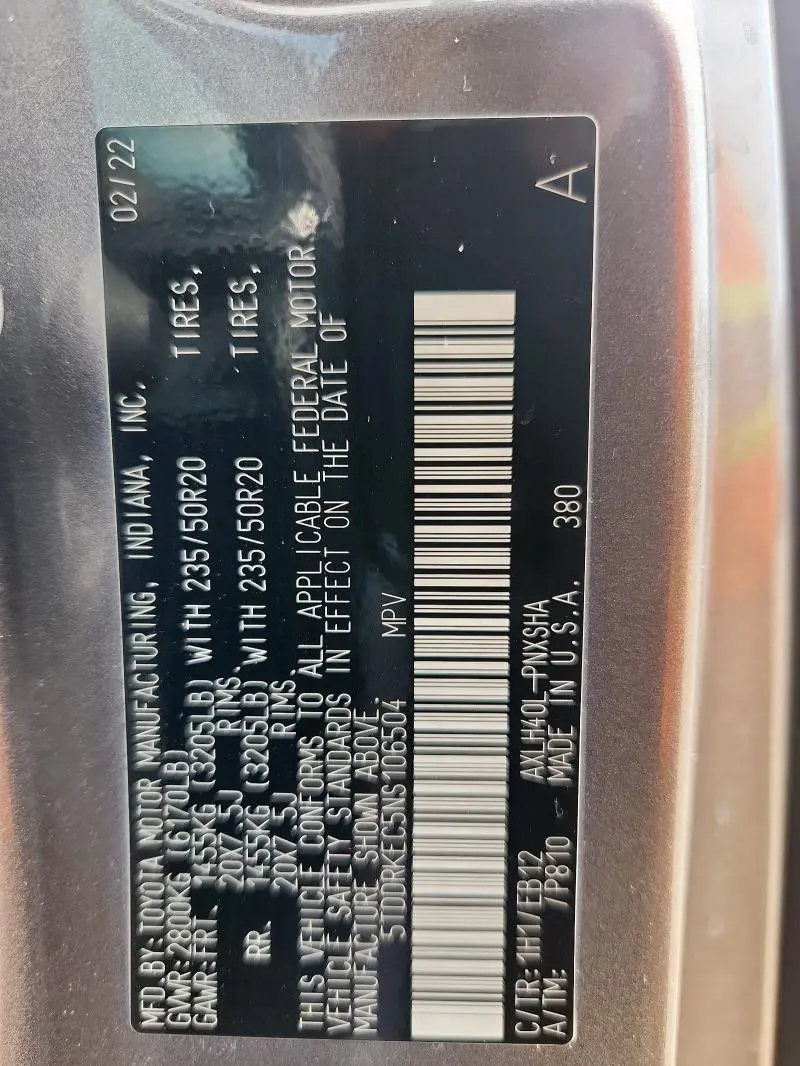 2022 TOYOTA SIENNA XSE  