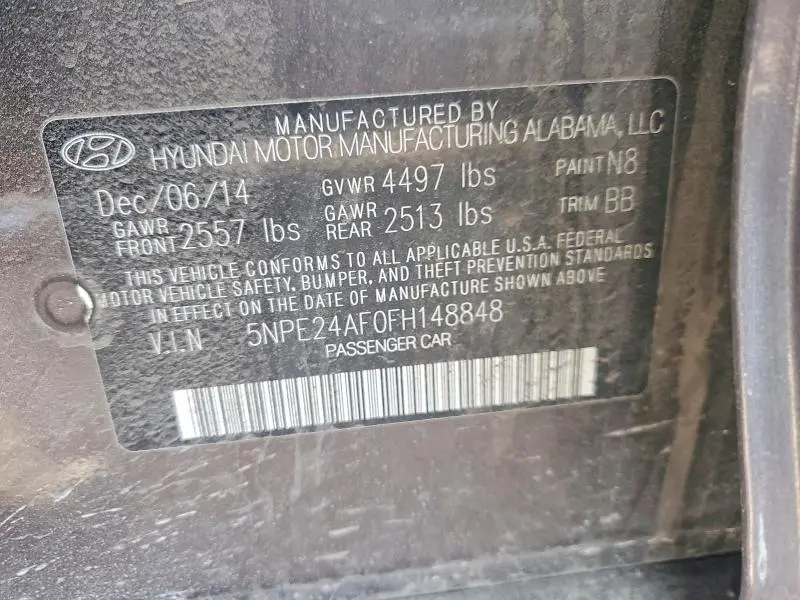 2015 HYUNDAI SONATA SE  