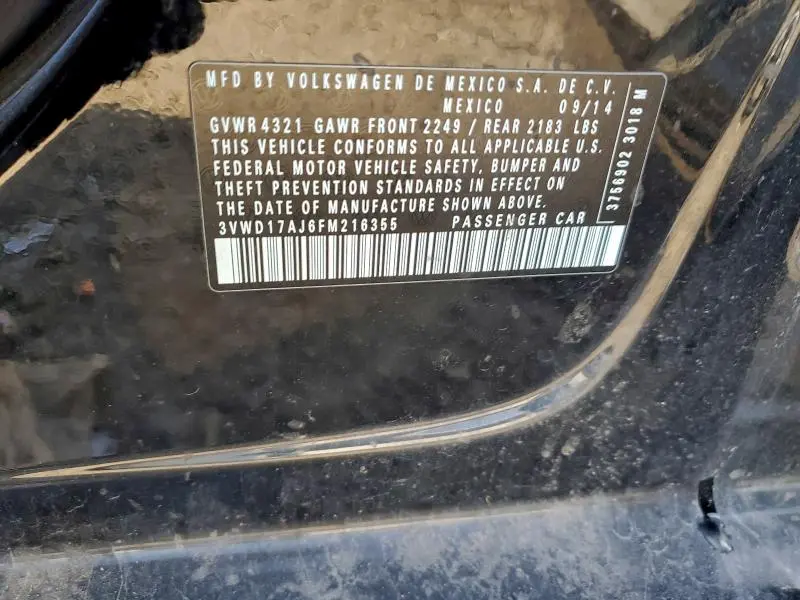 2015 VOLKSWAGEN JETTA SE  