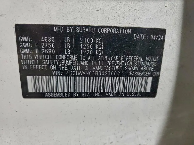 2024 SUBARU LEGACY LIMITED  