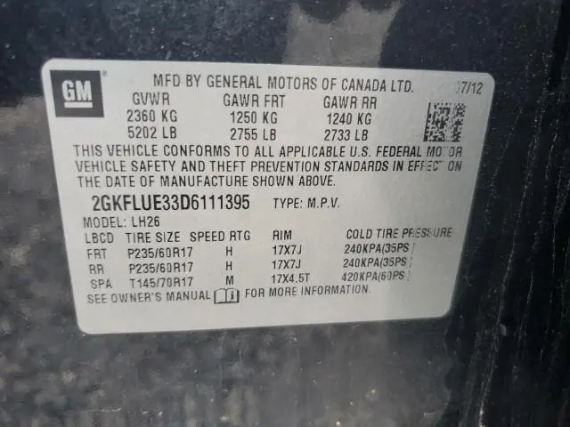 2013 GMC TERRAIN SLT  