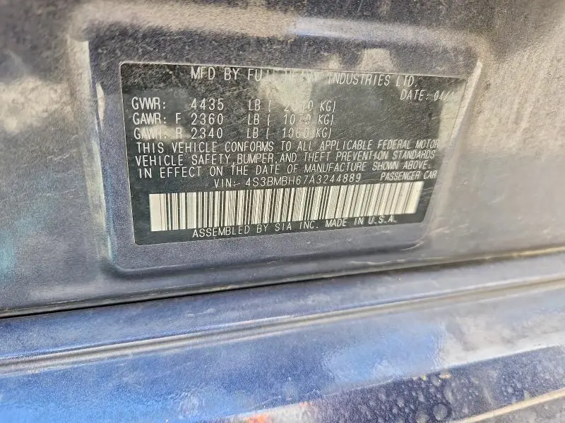 2010 SUBARU LEGACY 2.5I PREMIUM  