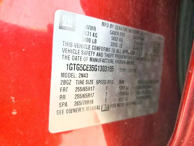 2016 GMC CANYON SLE  