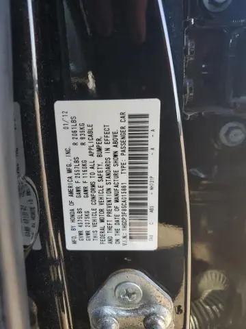 2012 HONDA ACCORD EXL  