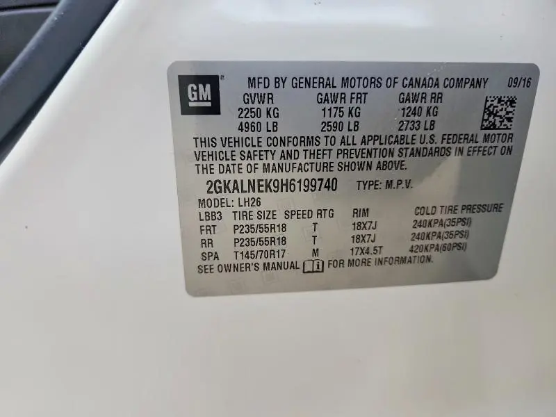 2017 GMC TERRAIN SLE  