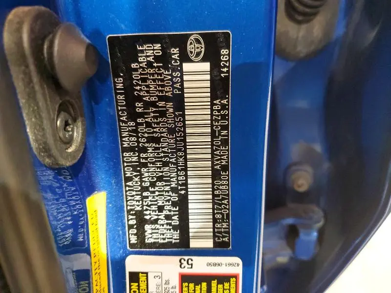 2018 TOYOTA CAMRY XSE  