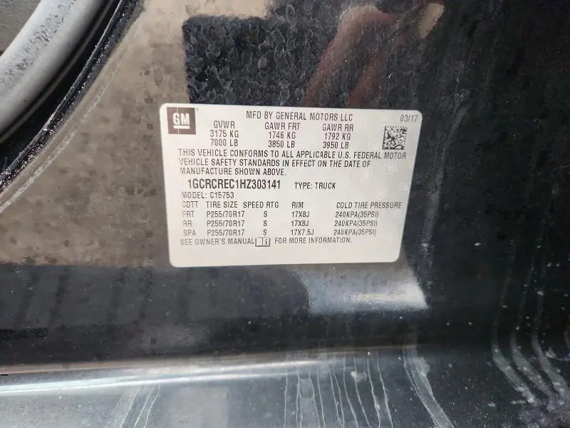 2017 CHEVROLET SILVERADO C1500 LT  
