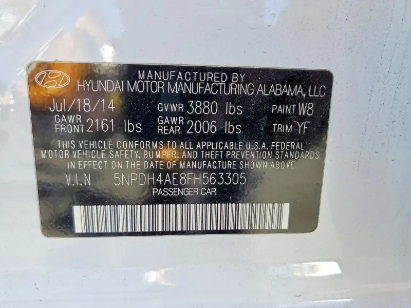 2015 HYUNDAI ELANTRA SE  