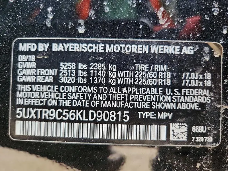 2019 BMW X3 XDRIVE30I  