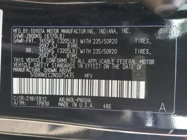 2022 TOYOTA SIENNA XSE  