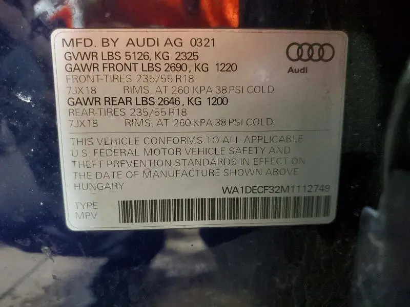 2021 AUDI Q3 PREMIUM S LINE 45  