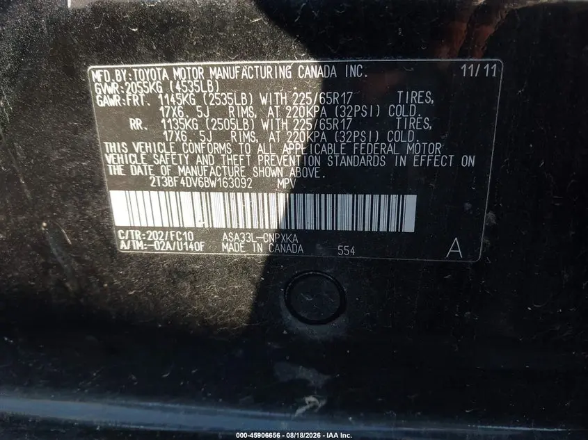 2011 TOYOTA RAV4  