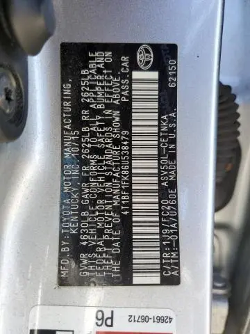 2016 TOYOTA CAMRY LE  