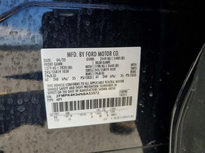 2022 FORD EDGE TITANIUM  