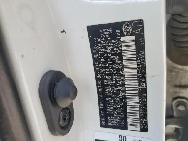 2018 TOYOTA COROLLA L  