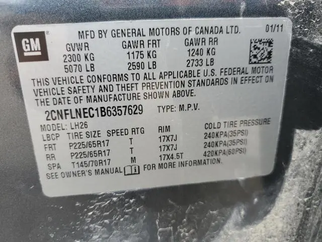2011 CHEVROLET EQUINOX LT  