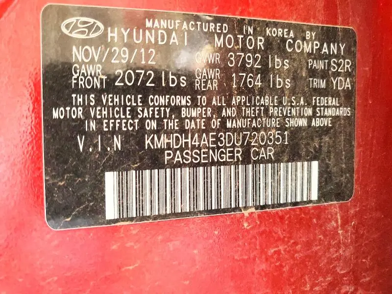 2013 HYUNDAI ELANTRA GLS  