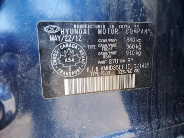2013 HYUNDAI ELANTRA GT   