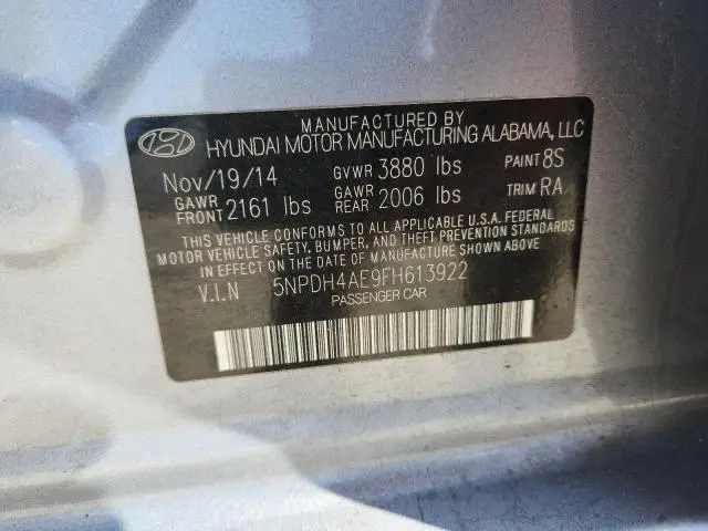 2015 HYUNDAI ELANTRA SE  
