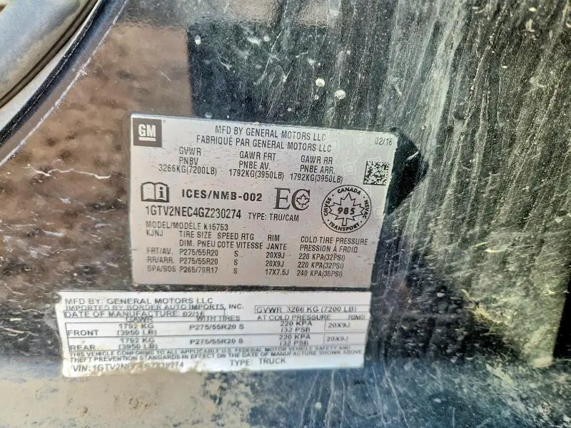2016 GMC SIERRA K1500 SLT  
