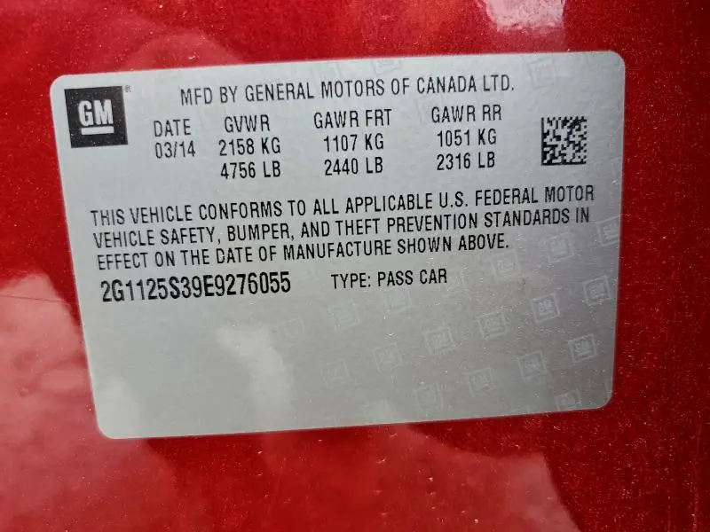 2014 CHEVROLET IMPALA LT  