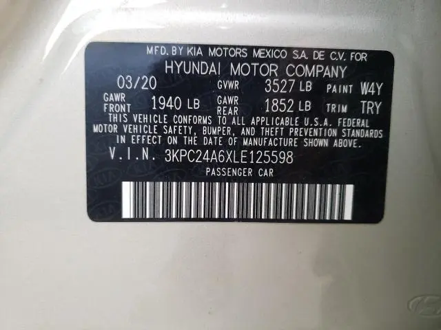 2020 HYUNDAI ACCENT SE