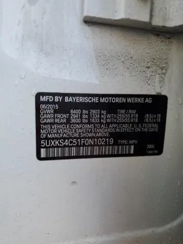 2015 BMW X5 XDRIVE35D  