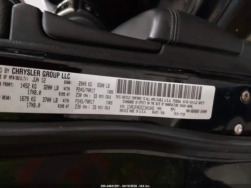 2012 JEEP GRAND CHEROKEE LAREDO