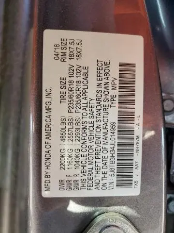 2018 ACURA RDX   