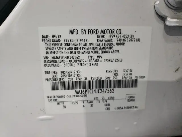 2018 FORD ECOSPORT SES  