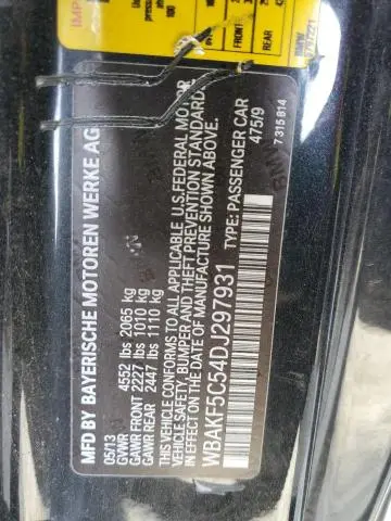 2013 BMW 328 XI SULEV