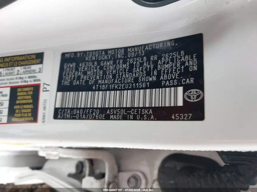 2014 TOYOTA CAMRY SE