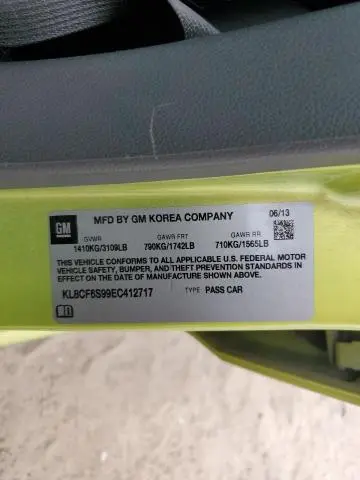 2014 CHEVROLET SPARK 2LT  