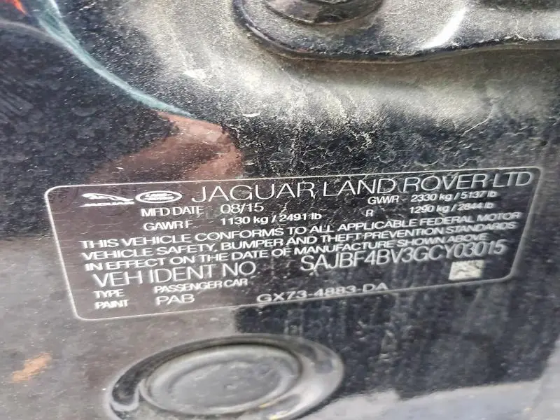 2016 JAGUAR XF   