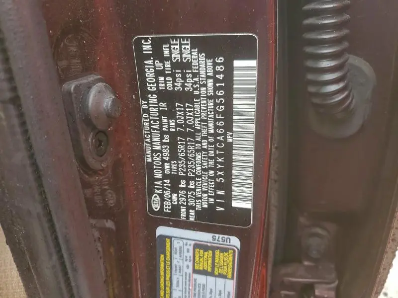 2015 KIA SORENTO LX  
