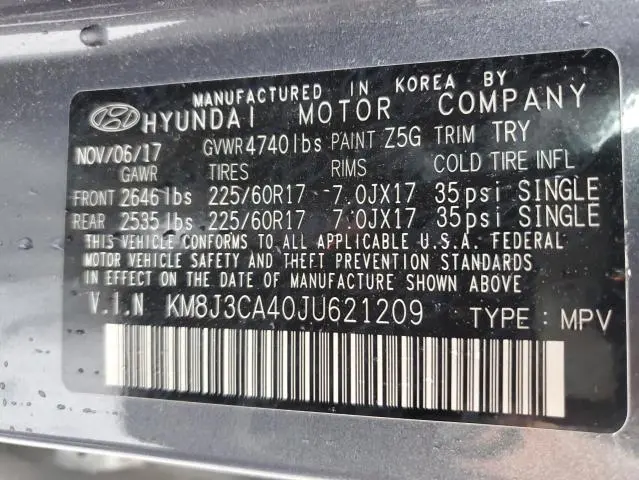 2018 HYUNDAI TUCSON SEL