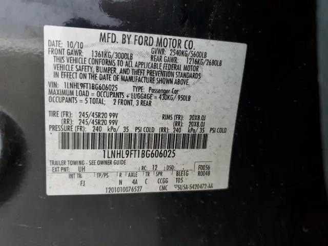 2011 LINCOLN MKS 
