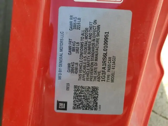 2020 CHEVROLET CAMARO LS  