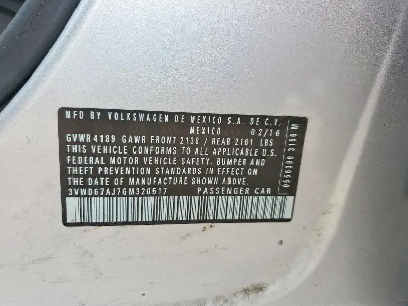 2016 VOLKSWAGEN JETTA SE  
