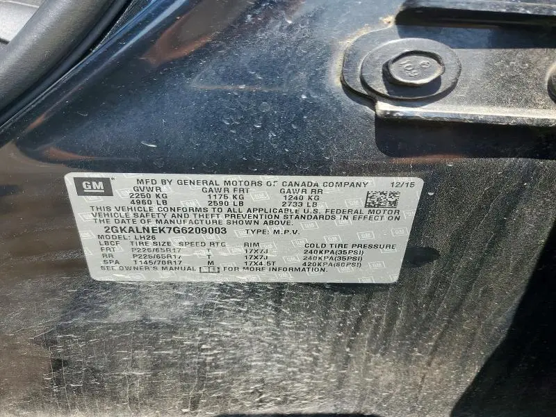 2016 GMC TERRAIN SLE  