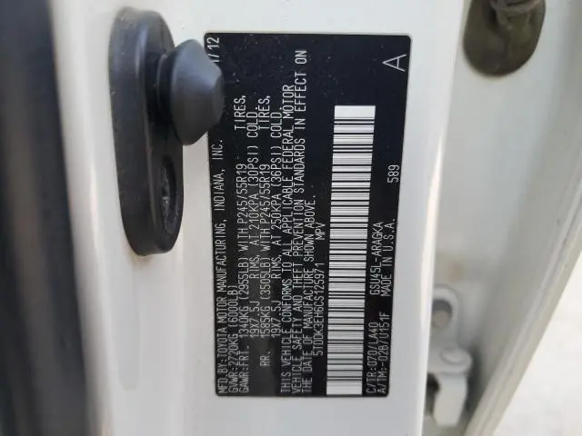 2012 TOYOTA HIGHLANDER LIMITED  