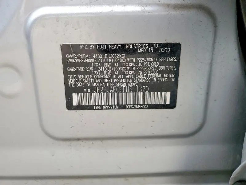 2014 SUBARU FORESTER 2.5I PREMIUM  