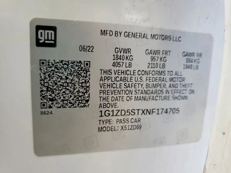 2022 CHEVROLET MALIBU LT  