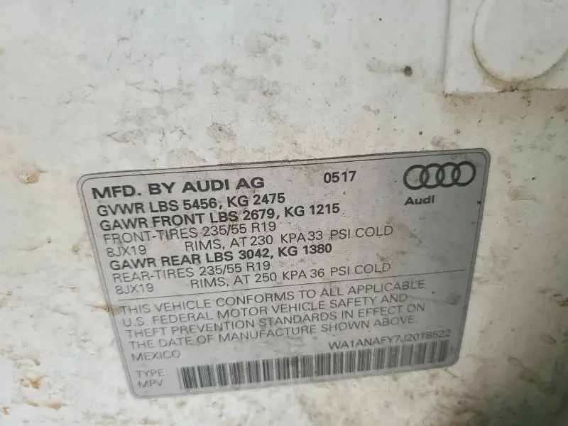 2018 AUDI Q5 PREMIUM  