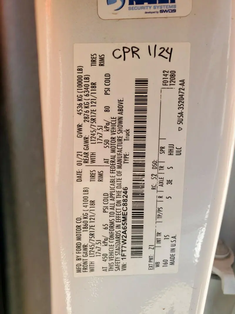 2021 FORD F250 SUPER DUTY  