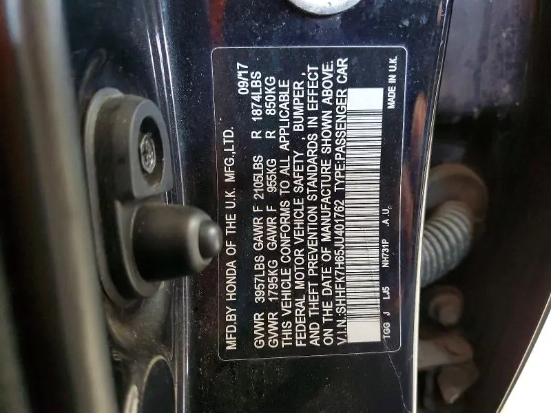 2018 HONDA CIVIC EX  