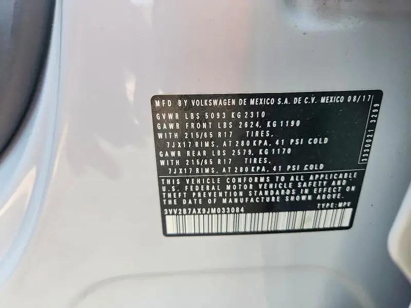 2018 VOLKSWAGEN TIGUAN SE  