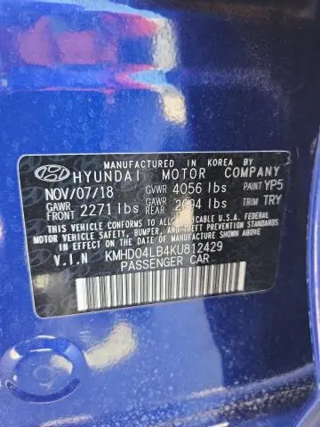 2019 HYUNDAI ELANTRA SPORT  