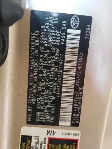 2011 TOYOTA CAMRY BASE  