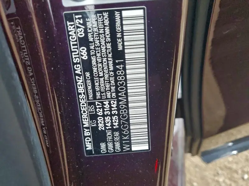 2021 MERCEDES-BENZ S 580 4MATIC  